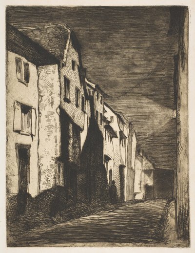 Rua em Saverne, 1858. de James Abbott McNeill Whistler