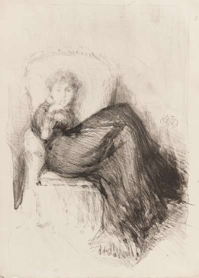 Estudo - Maude Sentado, 1878. de James Abbott McNeill Whistler