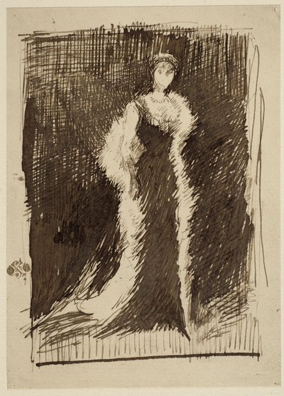 Estudo para arranjos em preto: Lady Meux, 1881 de James Abbott McNeill Whistler