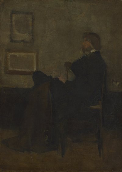 Estudo para arranjo em cinza e preto, nº 2: Retrato de Thomas Carlyle, 187273. de James Abbott McNeill Whistler