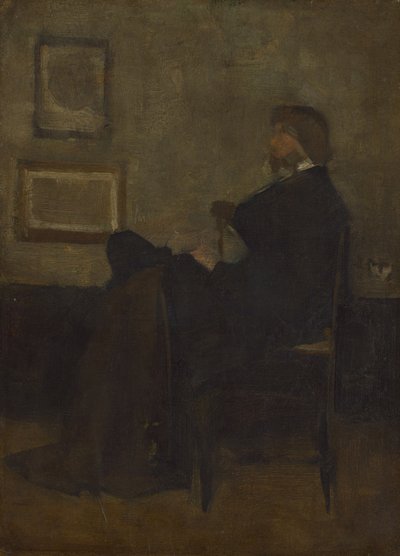 Estudo para arranjo em cinza e preto, nº 2: Thomas Carlyle, 1872-73 de James Abbott McNeill Whistler