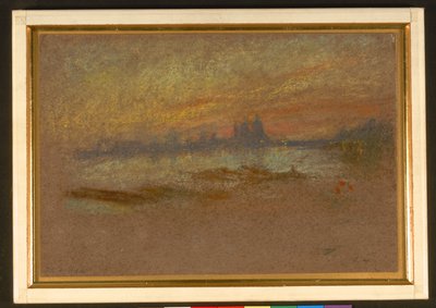 Pôr do sol; vermelho e dourado-Salute de James Abbott McNeill Whistler