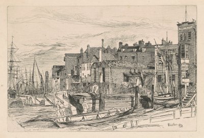 Polícia do Tamisa, 1859. de James Abbott McNeill Whistler
