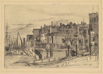 Polícia do Tamisa, 1859. de James Abbott McNeill Whistler