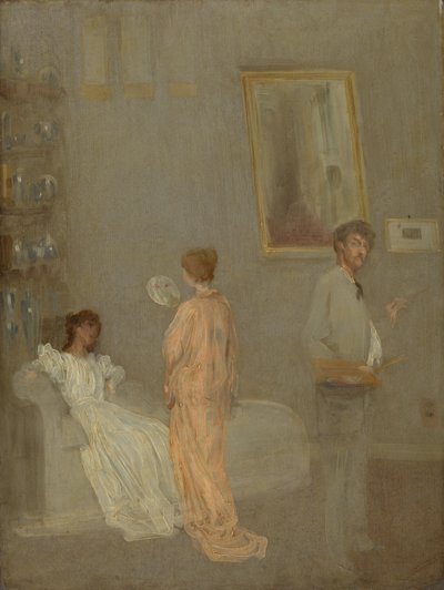 O artista em seu estúdio, 186566 e 1895. de James Abbott McNeill Whistler