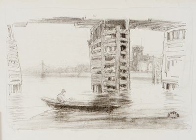 A Ponte Larga, 1878. de James Abbott McNeill Whistler