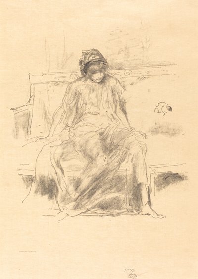 A Figura Drapejada, Sentada, 1893. de James Abbott McNeill Whistler