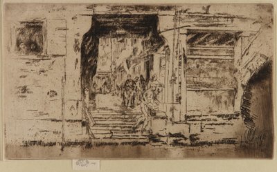 The Fish Shop, Veneza, 1879-1880. de James Abbott McNeill Whistler