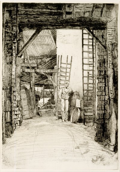 The Lime Burner, 1859 (gravura e ponto de secagem) de James Abbott McNeill Whistler