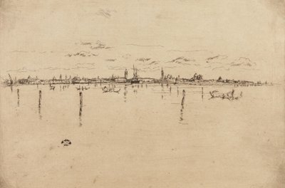 A Pequena Veneza, 1879-1880. de James Abbott McNeill Whistler