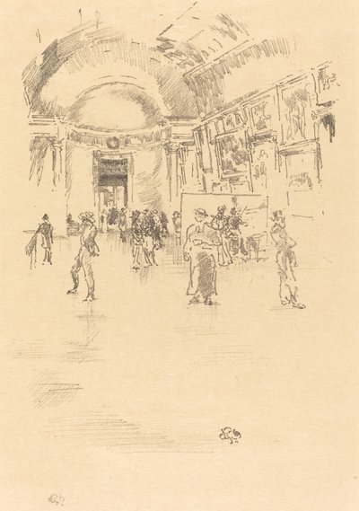 A Galeria Longa, Louvre, 1894. de James Abbott McNeill Whistler