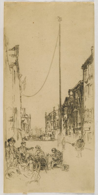 O mastro, 1880 (gravura no papel) de James Abbott McNeill Whistler