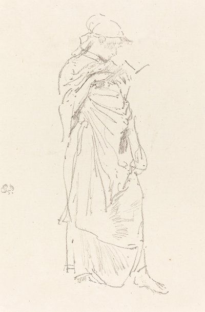 O romance: menina lendo, c. 1889. de James Abbott McNeill Whistler