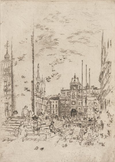 A Piazzetta, 1879-1880. de James Abbott McNeill Whistler