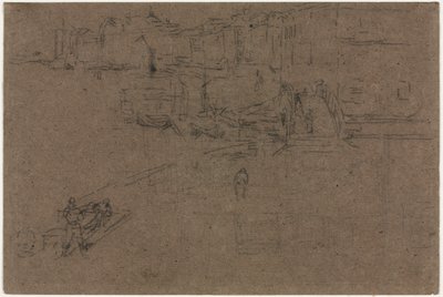 O Riva, Veneza. de James Abbott McNeill Whistler