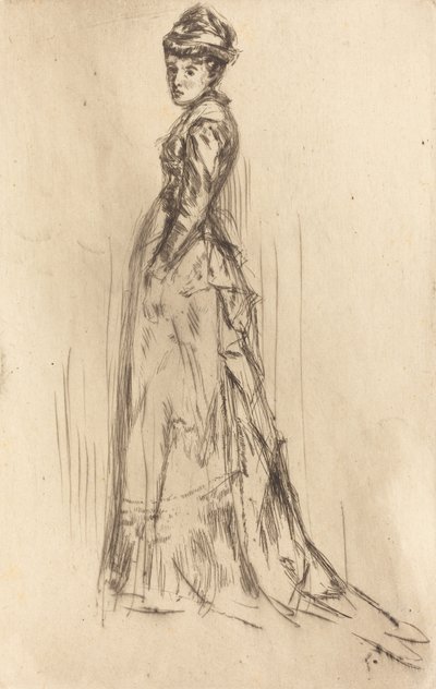 O vestido de seda, c. 1873. de James Abbott McNeill Whistler