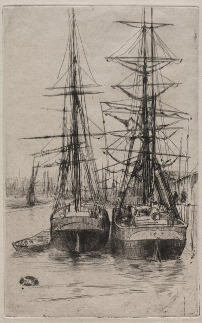 Os dois navios. de James Abbott McNeill Whistler