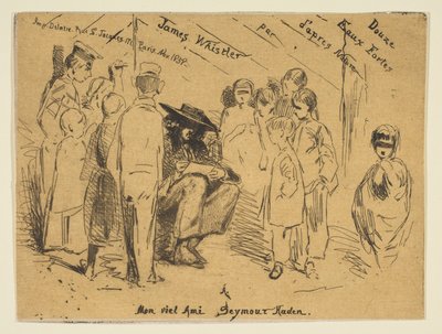 Página de rosto do conjunto francês Douze Eaux-Fortes dA après Nature, 1858. de James Abbott McNeill Whistler
