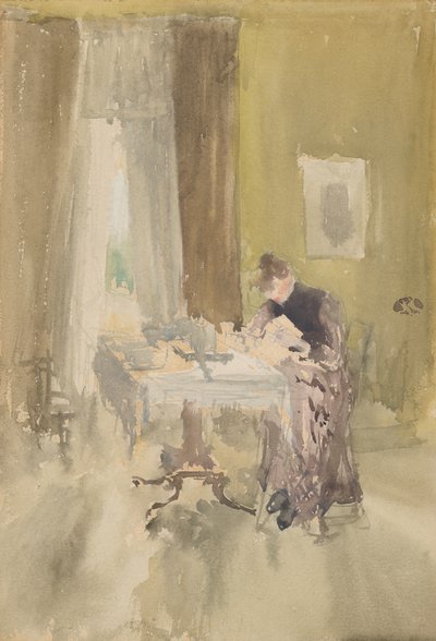 Violeta e Âmbar - Chá, 1882-1884. de James Abbott McNeill Whistler