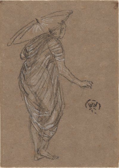 Mulher com Parasol, 1870-1873. de James Abbott McNeill Whistler