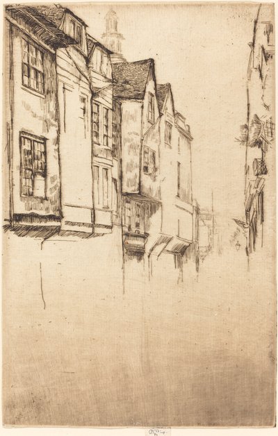 Wych Street, 1877. de James Abbott McNeill Whistler