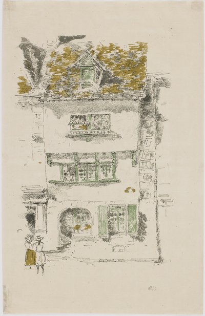 Casa Amarela, Lannion, 1893 (litografia sobre papel) de James Abbott McNeill Whistler
