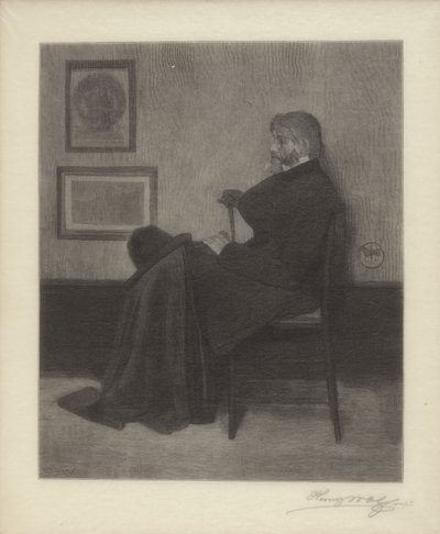 Thomas Carlyle (gravura em madeira) de James Abbott McNeill & Wolf Henry (1852 1916) Whistler