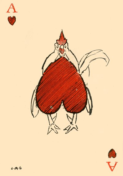 O corpulento Chanticleer, do ás de copas, 1910. de James Affieck Shepherd