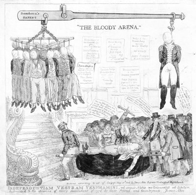 &39;The Bloody Arena&39;, impresso Newburyport, 13 de maio de 1806 de James Akin