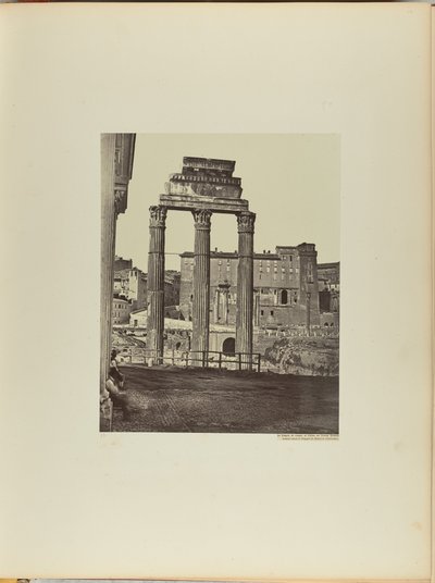 O Templo de Castor e Pólux no Fórum Romano, também conhecido como Templo de Minerva Chalcidica de James Anderson