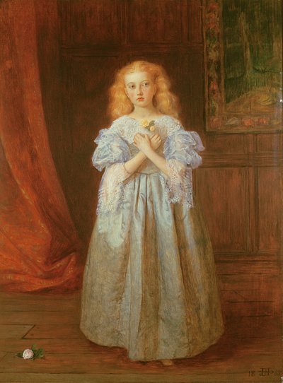 A menina que sentou-se para Van Dyck, 1868 de James Archer