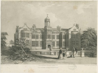 Ingestre Hall: litografia, nd [c 1844] de James Astbury Hammersley