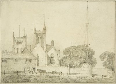 Igreja de Santo Agostinho (lápis sobre papel) de James Baker Pyne