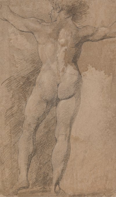 Macho com Braços Espalhados Visto de Trás de James Barry