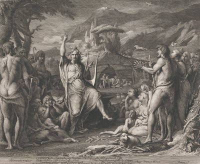 Orfeu instruindo...em Teologia (Designs for the Walls of the Great Room of Society for the Encouragement of the Arts) de James Barry