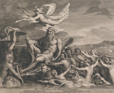 O Tamisa ou o Triunfo da Navegação (Designs for the Great Room of the Society for the Encouragement of the Arts) de James Barry