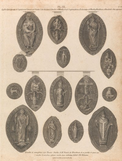 Selos da Abadia de Whalley de James Basire