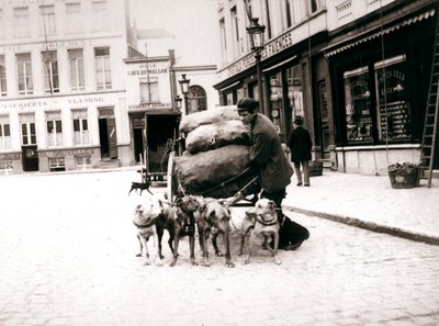 Homem com carroça, Antuérpia, 1898 de James Batkin