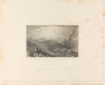 O Vale em que as Crianças de Israel foram Acampadas, o Monte Sinai à Distância de James Baylis Allen