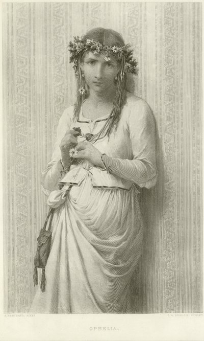 Ofélia (gravura) de James Bertrand