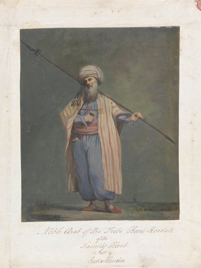 Nobre Árabe da Tribo Beni-Koreish of the Family Harb em Beder-Hunein de James Bruce