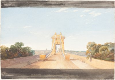 Ponte Suspensa de Clifton perto de Bristol, c. 1832. de James Bulwer