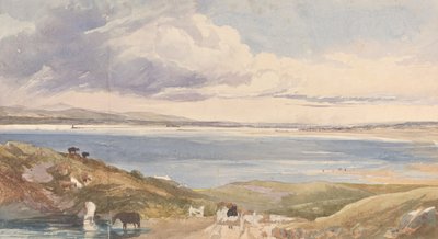 Paisagem à beira-mar com estrada em primeiro plano de James Bulwer