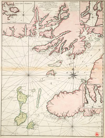 Parte da costa sul da Terra Nova, incluindo Fortune Bay de James Cook