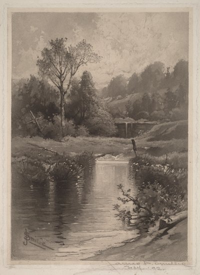 Uma velha barragem perto de Montrose de James David Smillie