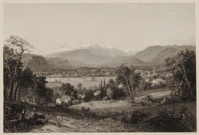 Monte Washington do Vale de Conway, em homenagem a John F. Kensett, gravada por James Smillie, impressa por J. Dalton de James David Smillie