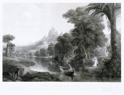 A Viagem da Vida - Juventude, c. 1855 (gravura) de James David Smillie