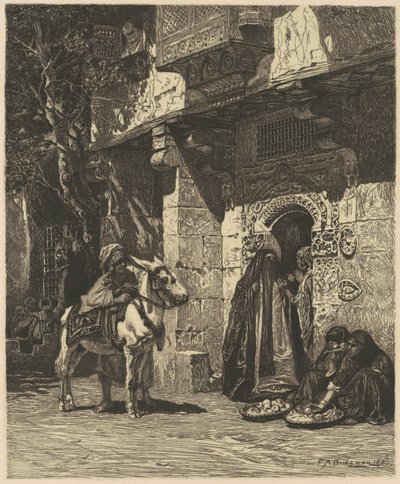 Uma Senhora do Cairo visitando de James David Smillie, after Frederic Arthur Bridgman