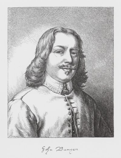 John Bunyan, retrato (gravura) de James Dawson Watson