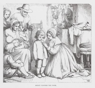 A misericórdia veste os pobres (gravura) de James Dawson Watson